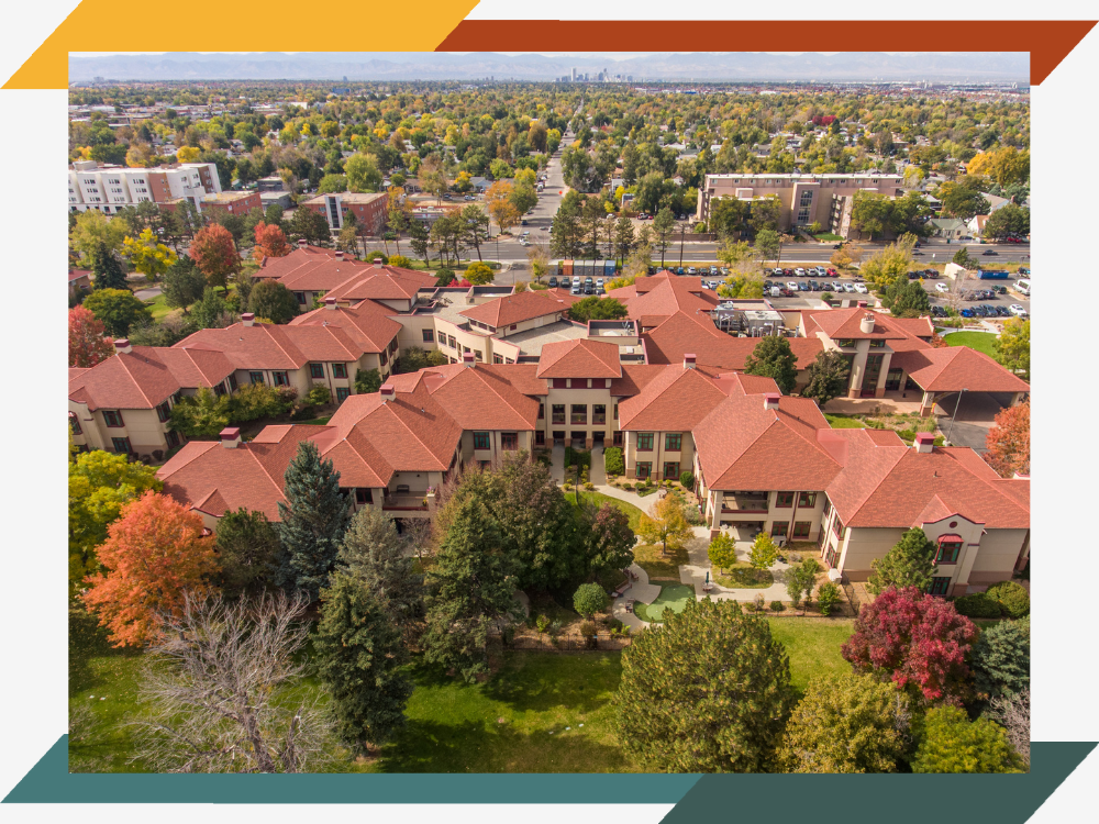 An aerial shot of the Fitzsimons campus.