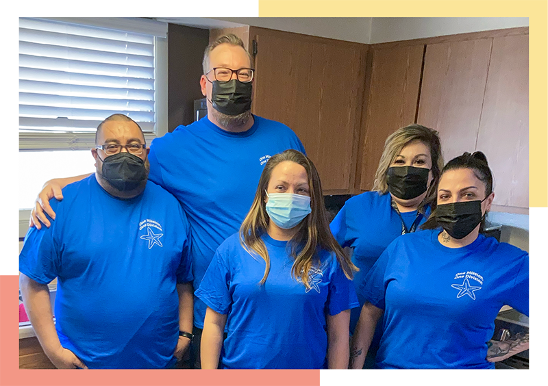 Regional Center staff wear PPE masks