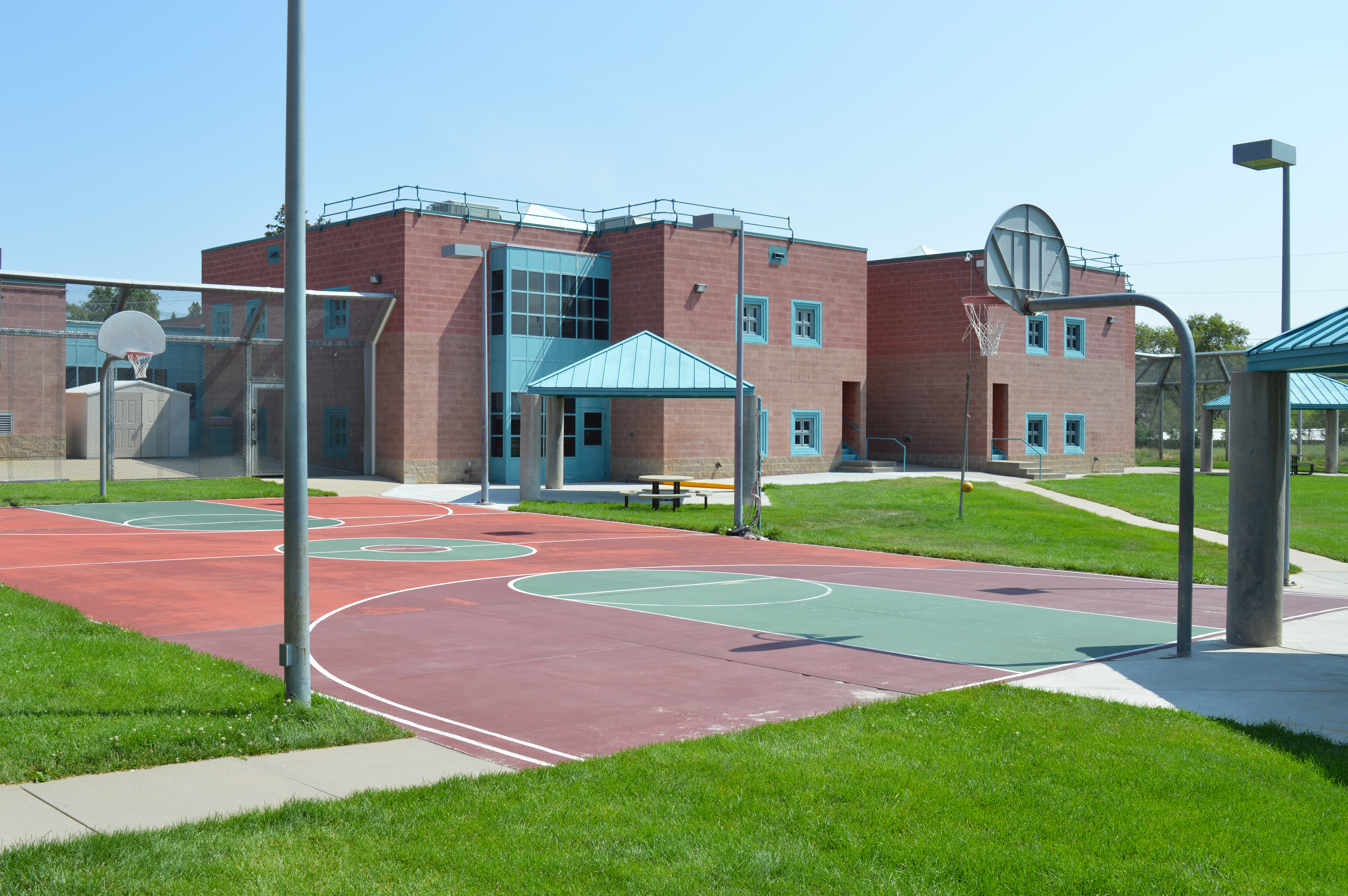 Pueblo Youth Services Center outdoor courtyard