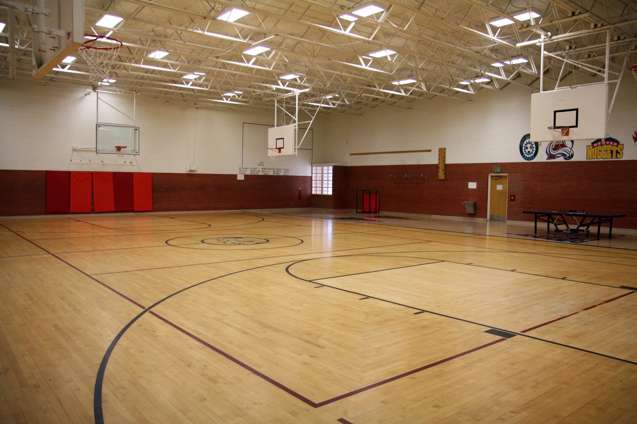 Indoor basketball court at Betty K. Marler Youth Services Center