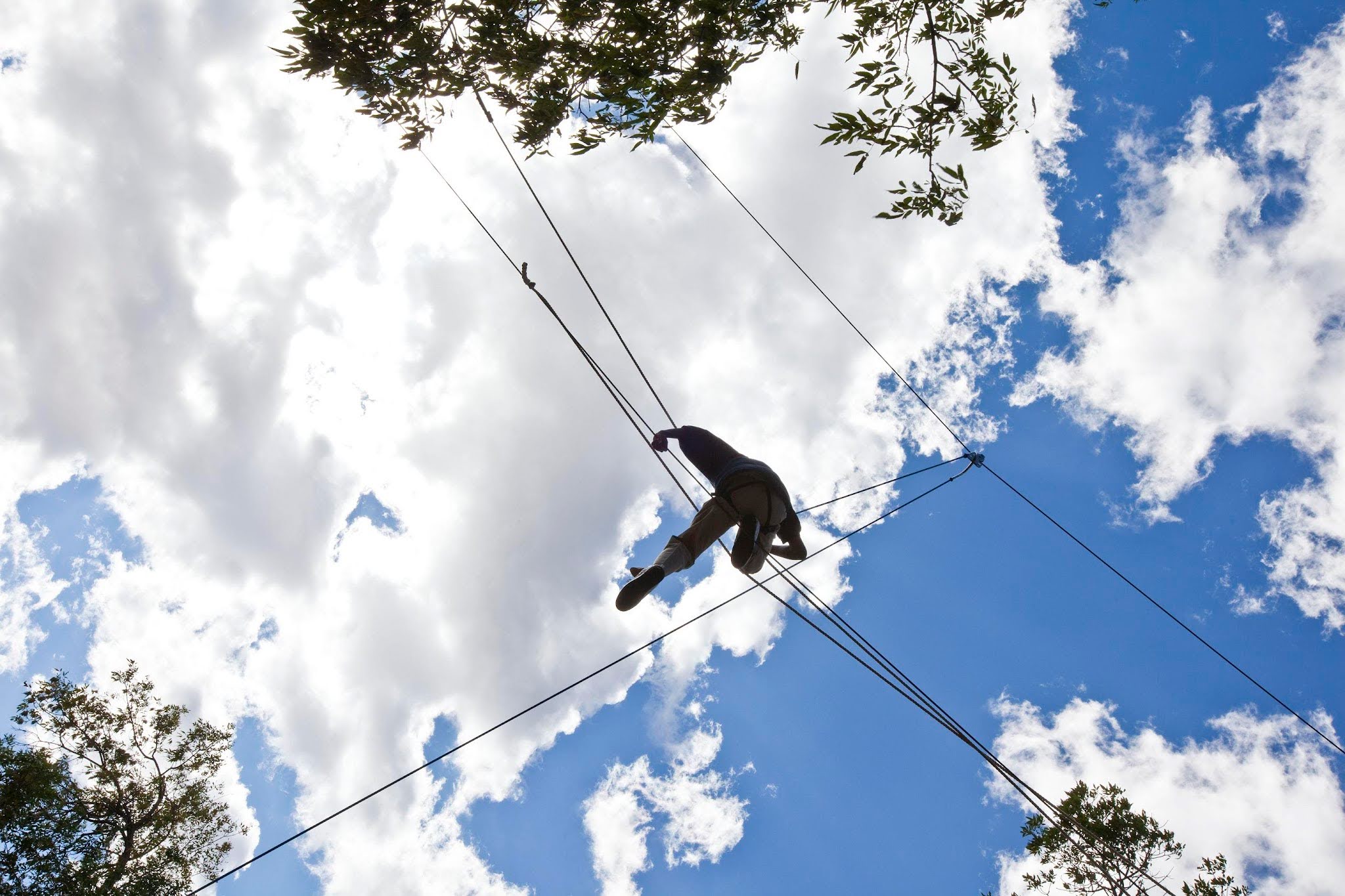 Youth on ropes course at Betty K. Marler Youth Services Center campus