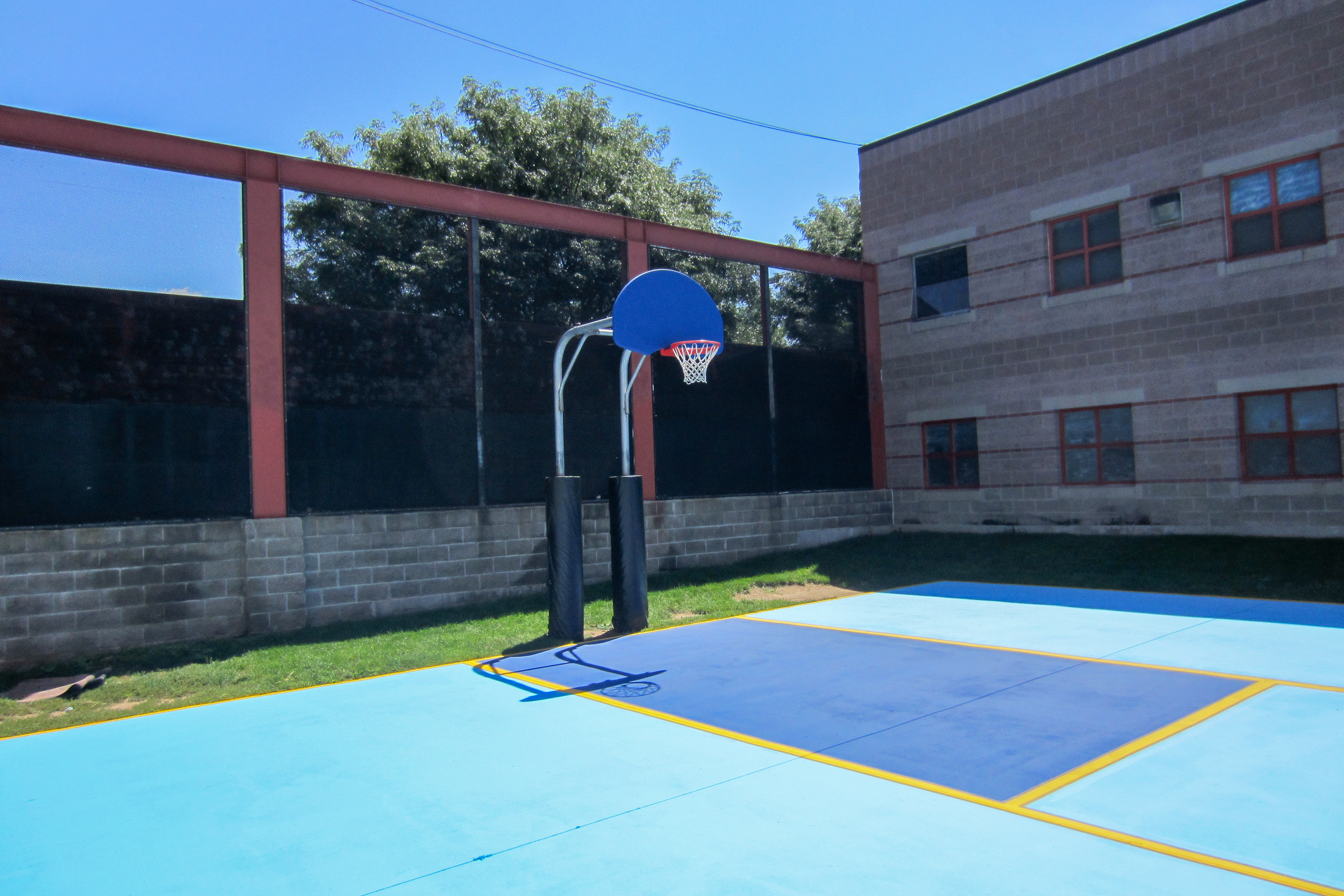 Outdoor basketball court and Gilliam Youth Services Center