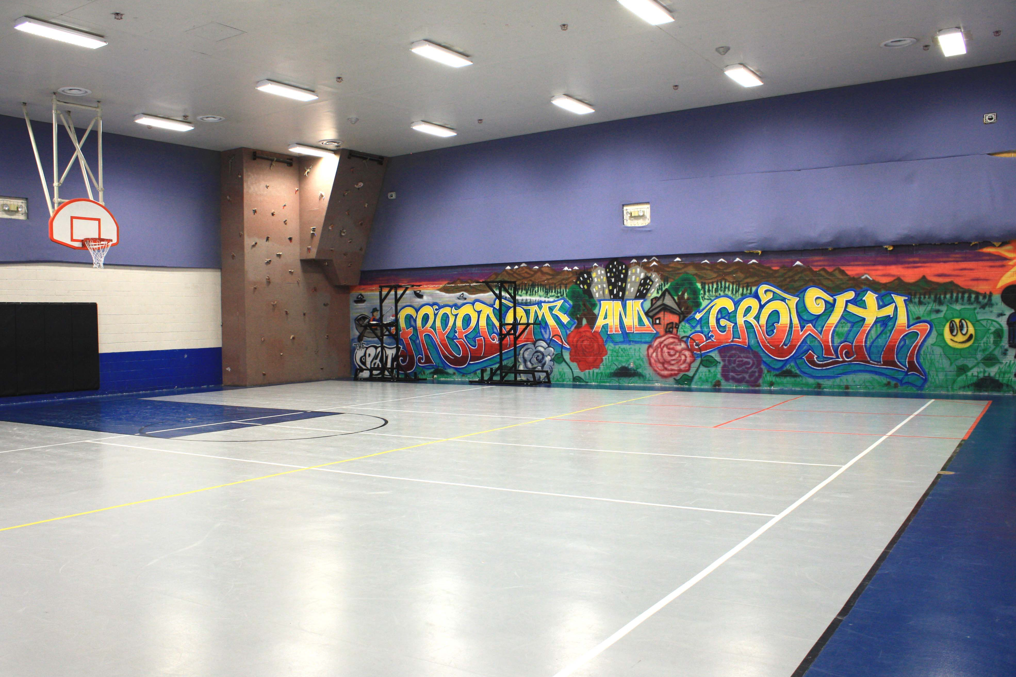 Indoor gymnasium at Marvin W. Foote Youth Services Center