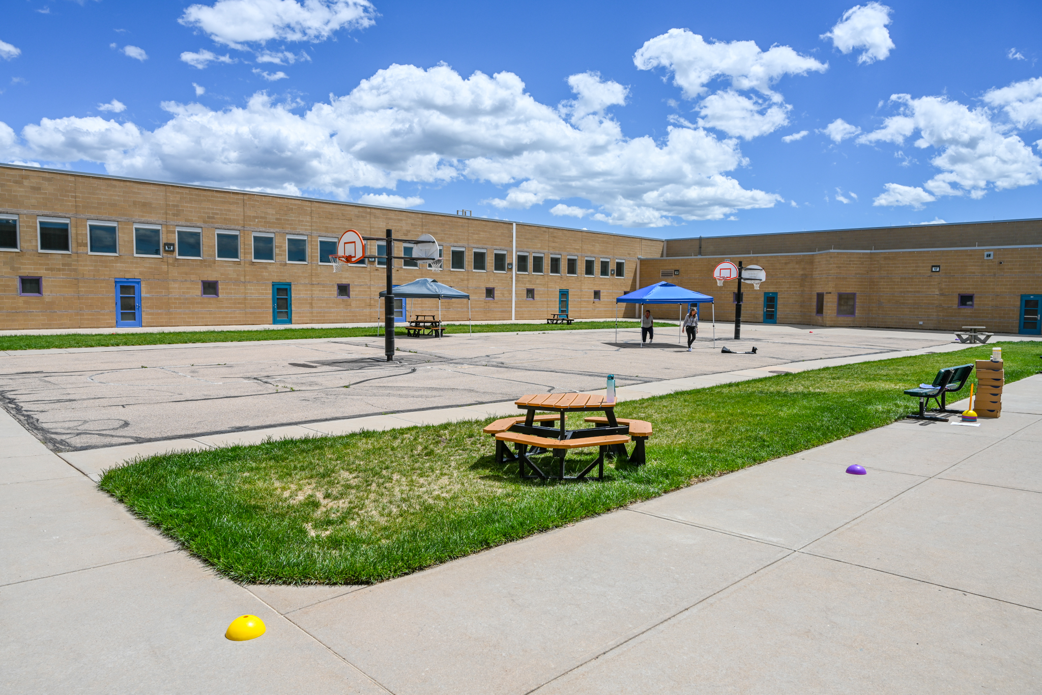 Outdoor courtyard at Platte Valley Youth Services Center
