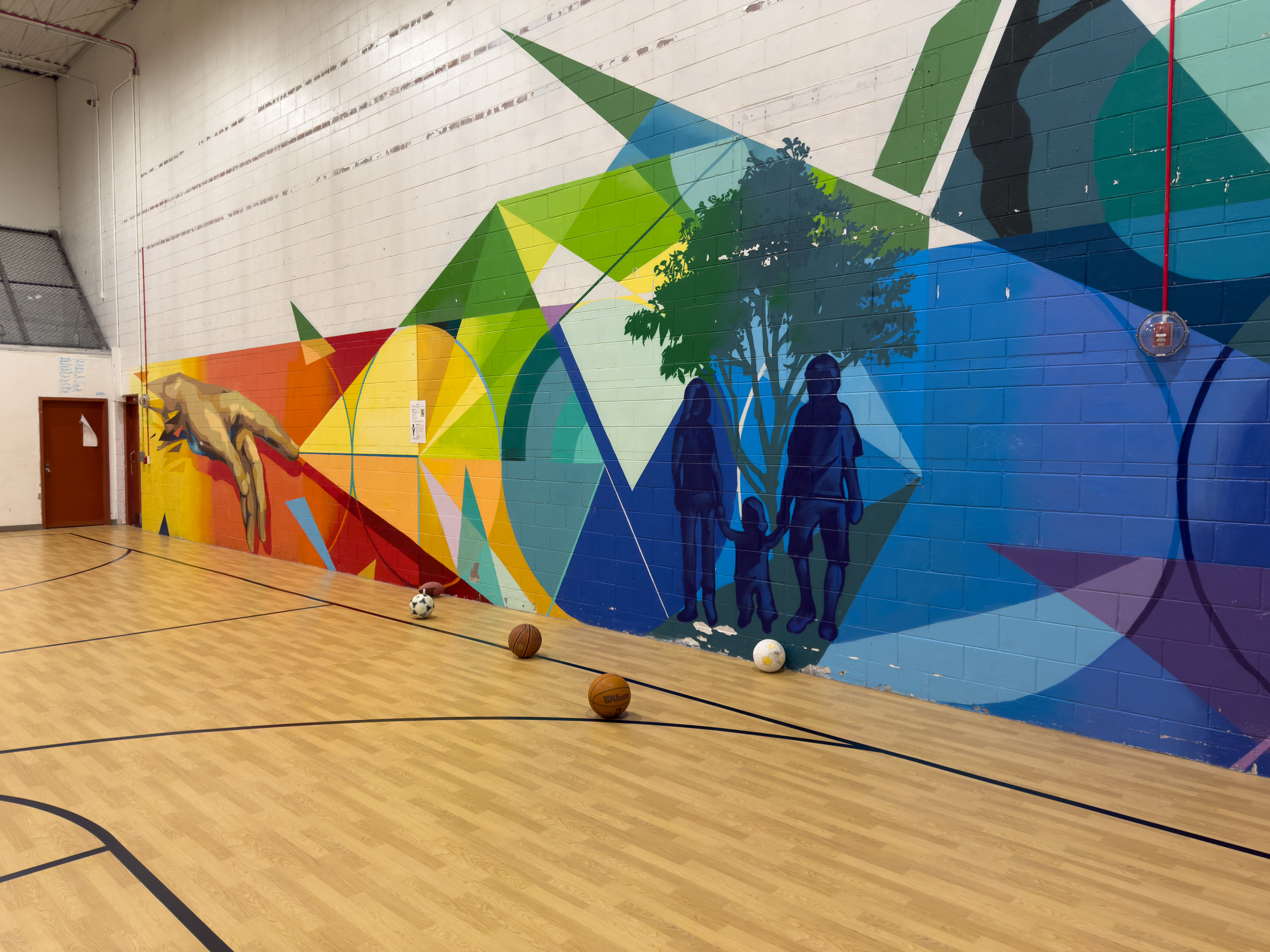 Colorful mural in Gilliam Youth Services Center