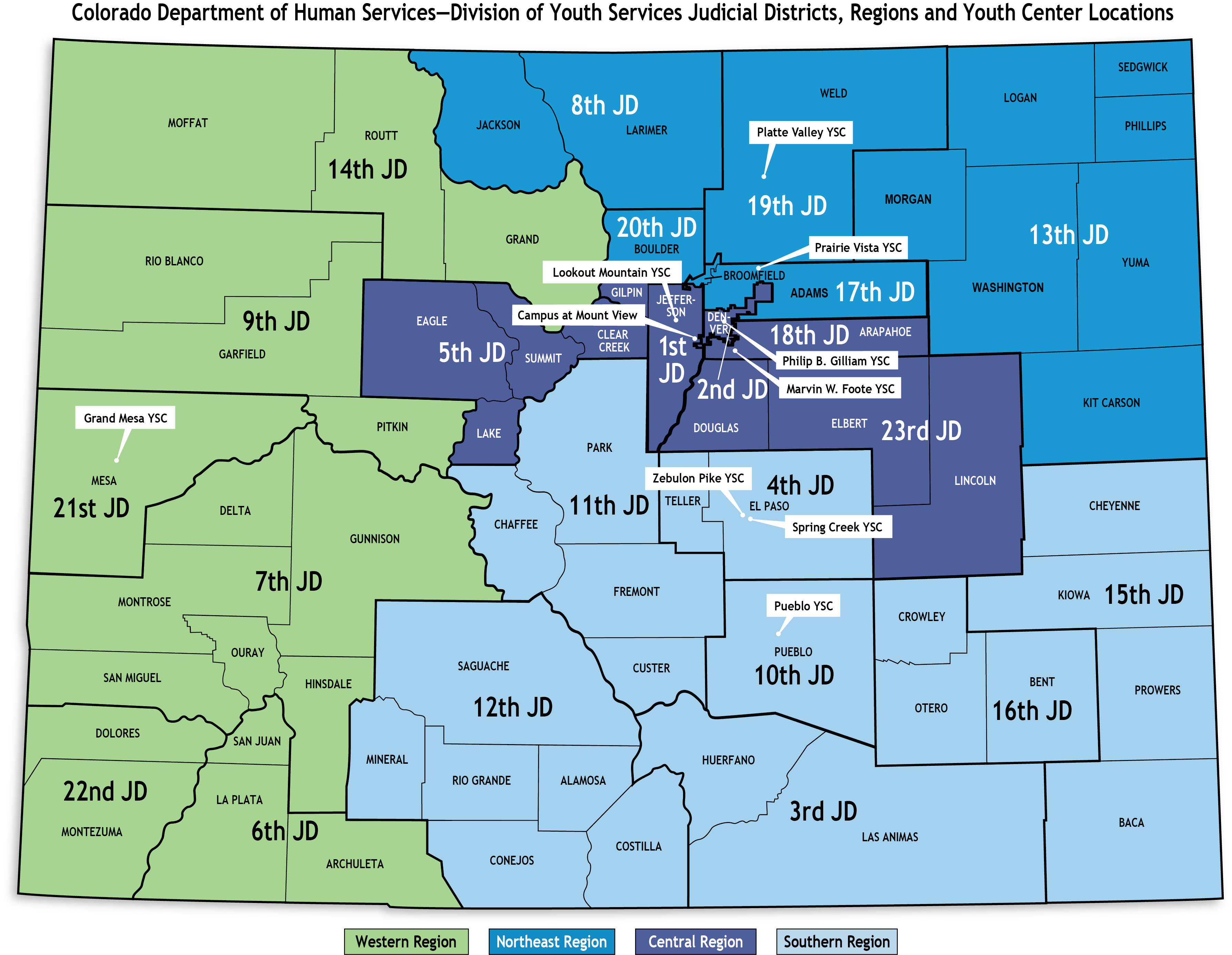 DYS Regions w JDs & Youth Centers 