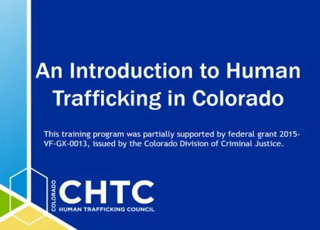 Intro to human trafficking in Colorado