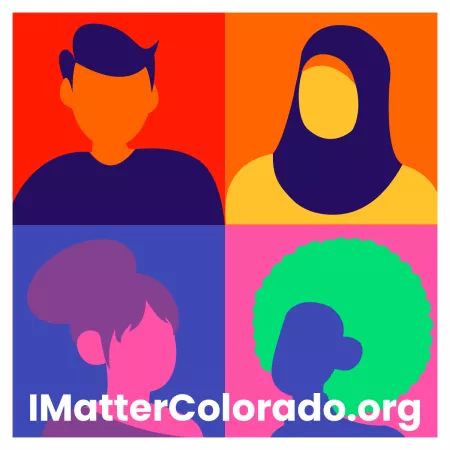 Image showing four youth and the text IMatterColorado.org