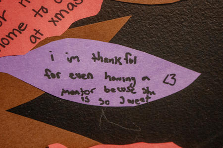 Note from mentee: I am thankful for even having a mentor because she is so sweet.